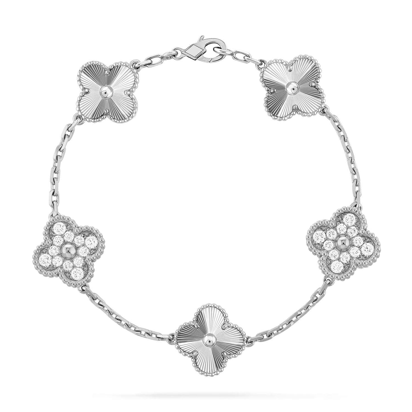 [Novalux]LUCKY CLOVER 5-MOTIF BRACELET - LASER COLLECTION