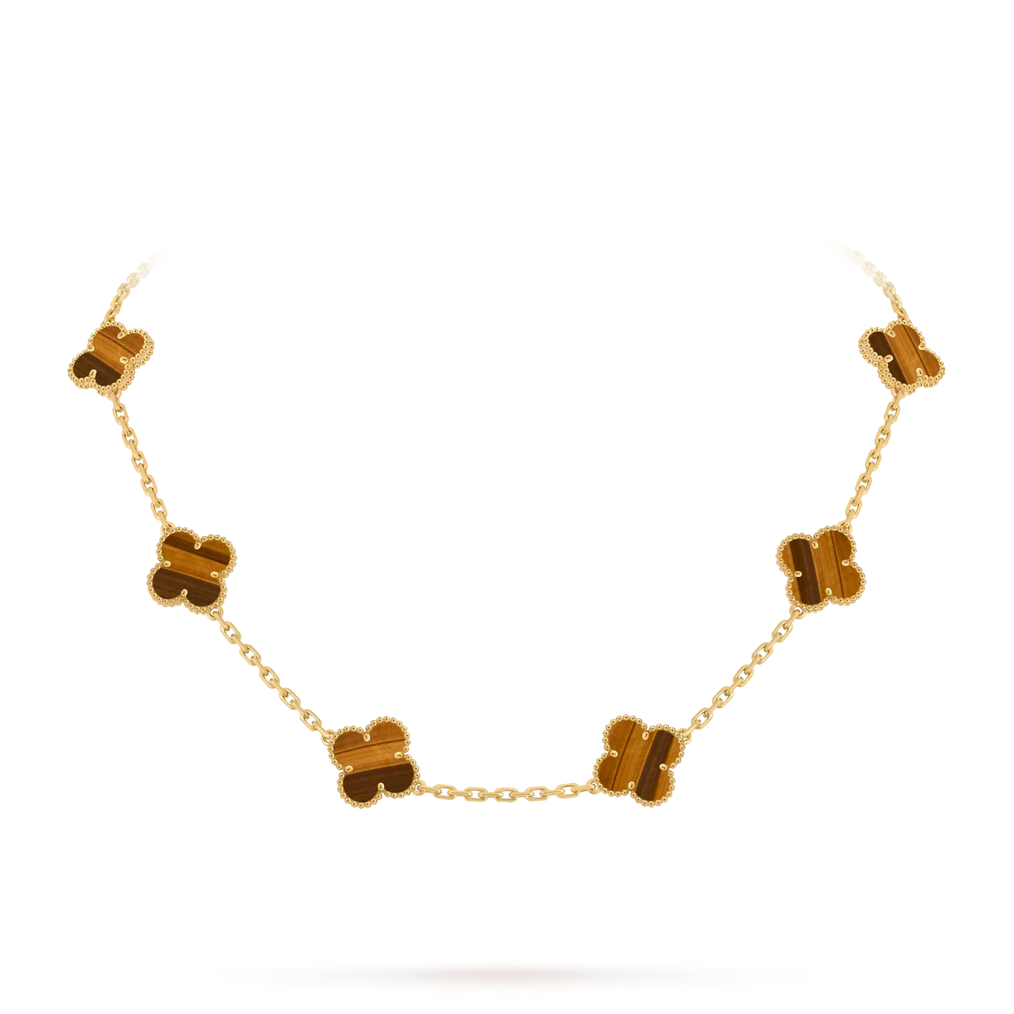 [Novalux]CLASSIC LUCKY 10-MOTIF CLOVER NECKLACE GOLD COLLECTION
