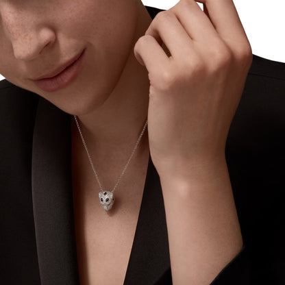 [Novalux]LEOPARD HEAD FULL PAVÉ DIAMOND PENDANT NECKLACE