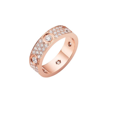 [Novalux]LOVE 5.5MM FULL-PAVÉ 6-DIAMOND RING