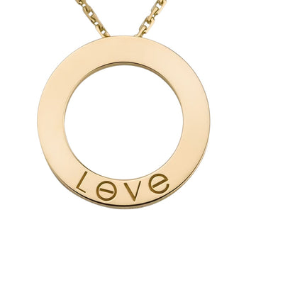 [Novalux]LOVE LARGE CIRCULAR PENDANT NECKLACE