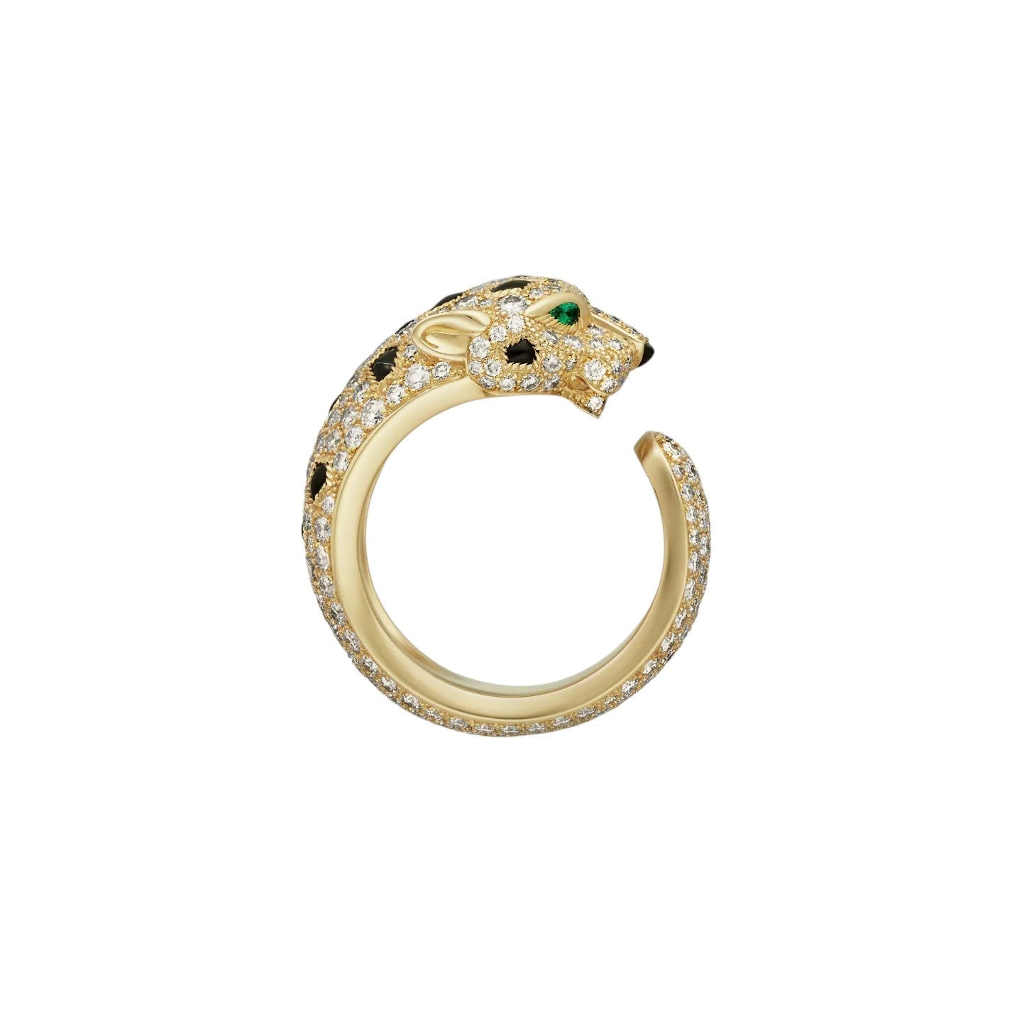 [Novalux]PANTHÈRE DE DIAMOND HALF-PAVÉ MEDIUM RING