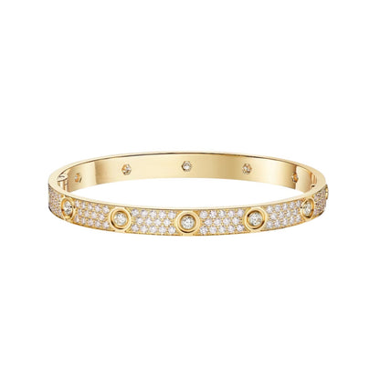 [Novalux]CLASSIC 6.1MM LOVE BANGLE - 10-DIAMOND FULL PAVÉ