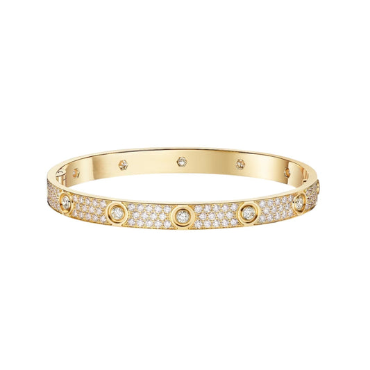 [Novalux]CLASSIC 6.1MM LOVE BANGLE - 10-DIAMOND FULL PAVÉ