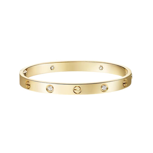 [Novalux]CLASSIC 6.1MM LOVE SINGLE-SCREW CLOSURE BANGLE - 4-DIAMOND