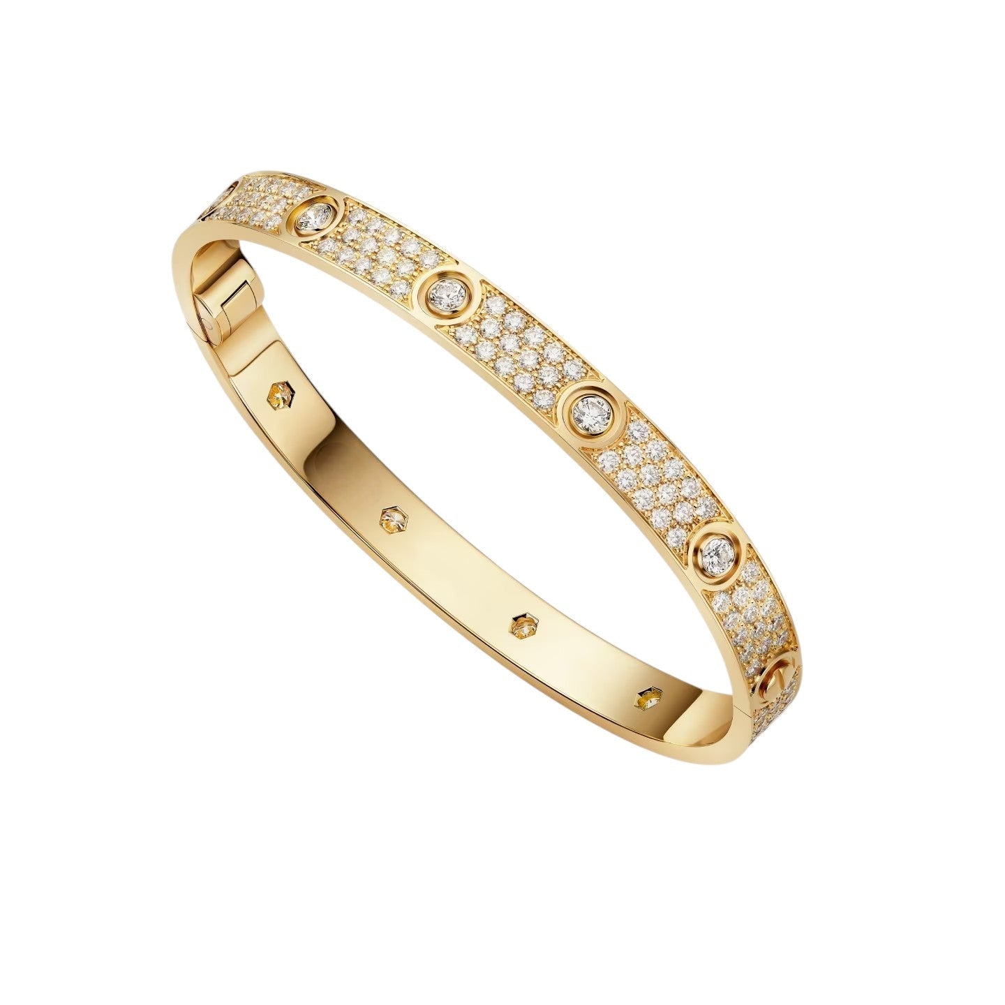 [Novalux]CLASSIC 6.1MM LOVE BANGLE - 10-DIAMOND FULL PAVÉ