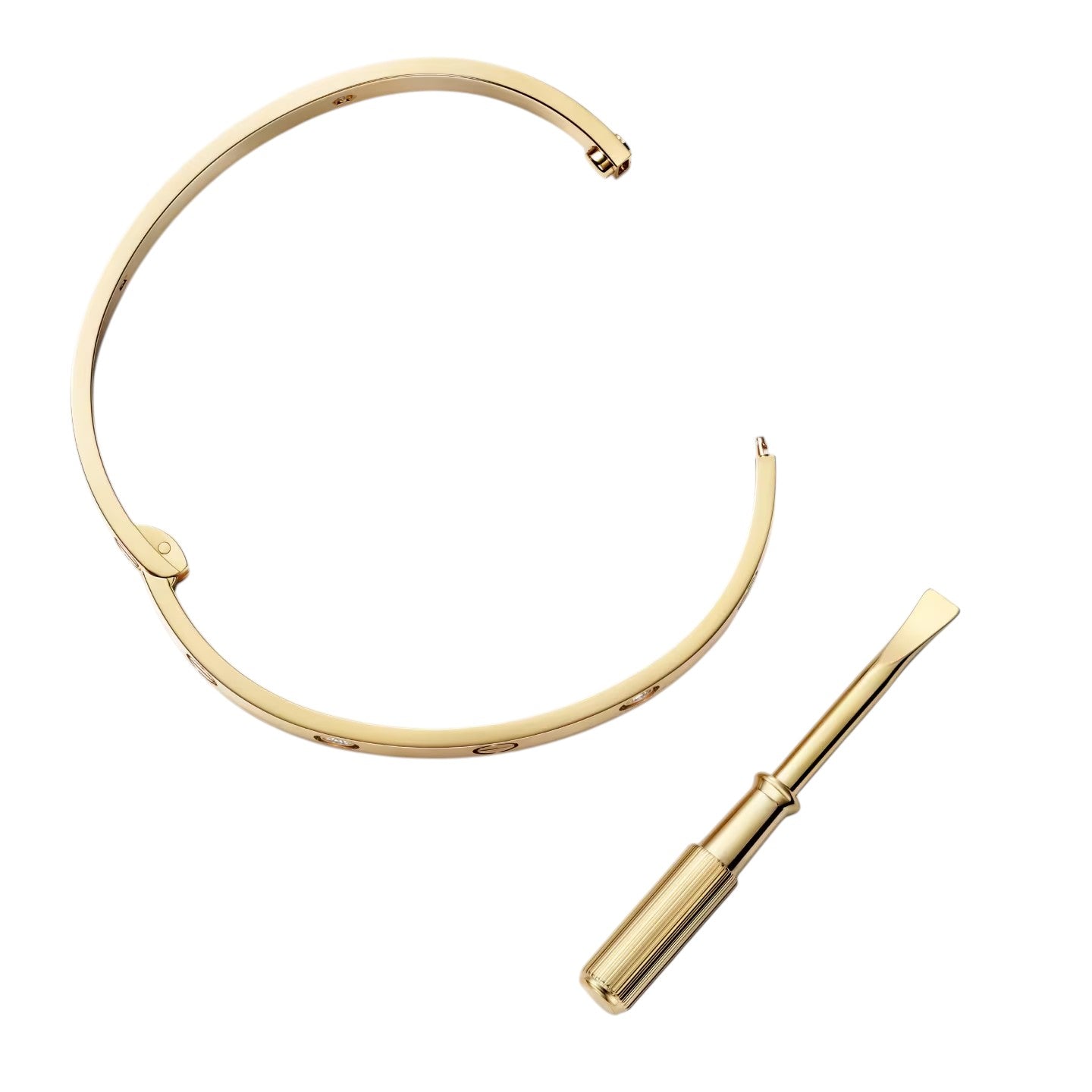 [Novalux]CLASSIC 6.1MM LOVE SINGLE-SCREW CLOSURE BANGLE - 4-DIAMOND