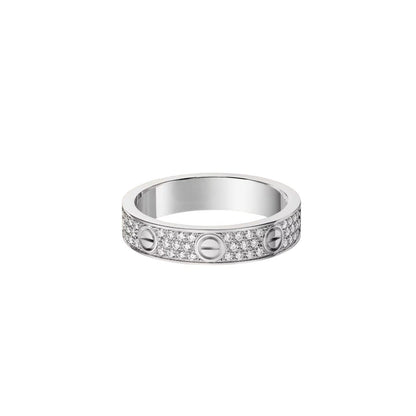 [Novalux]LOVE 4MM PAVÉ DIAMOND RING