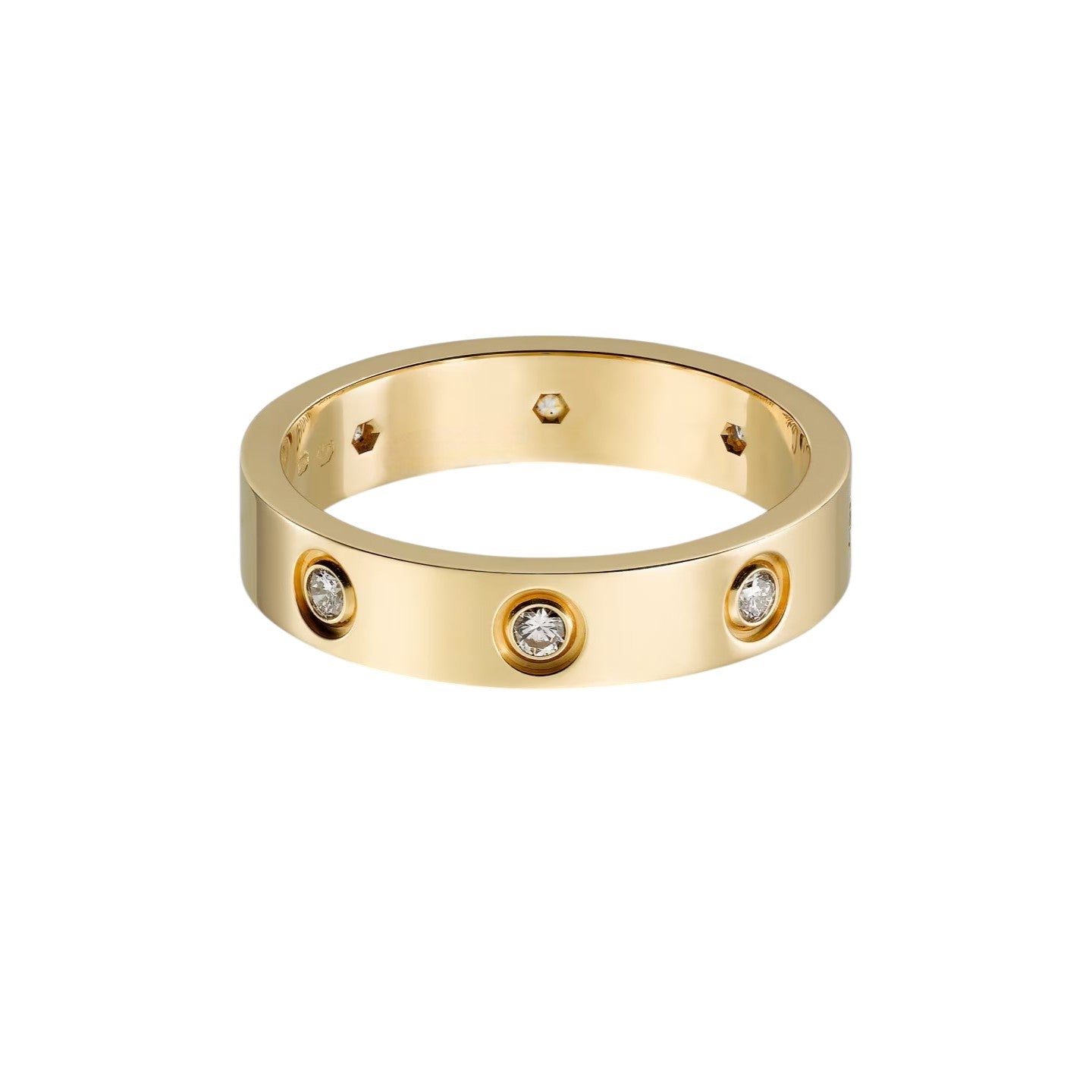 [Novalux]LOVE 4MM 8 DIAMONDS RING