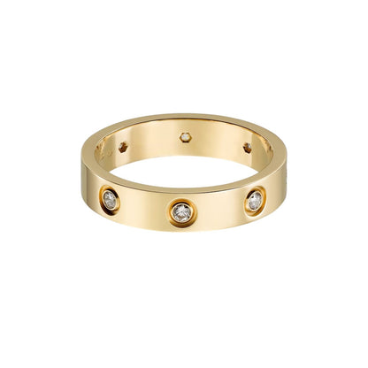 [Novalux]LOVE 4MM 8 DIAMONDS RING