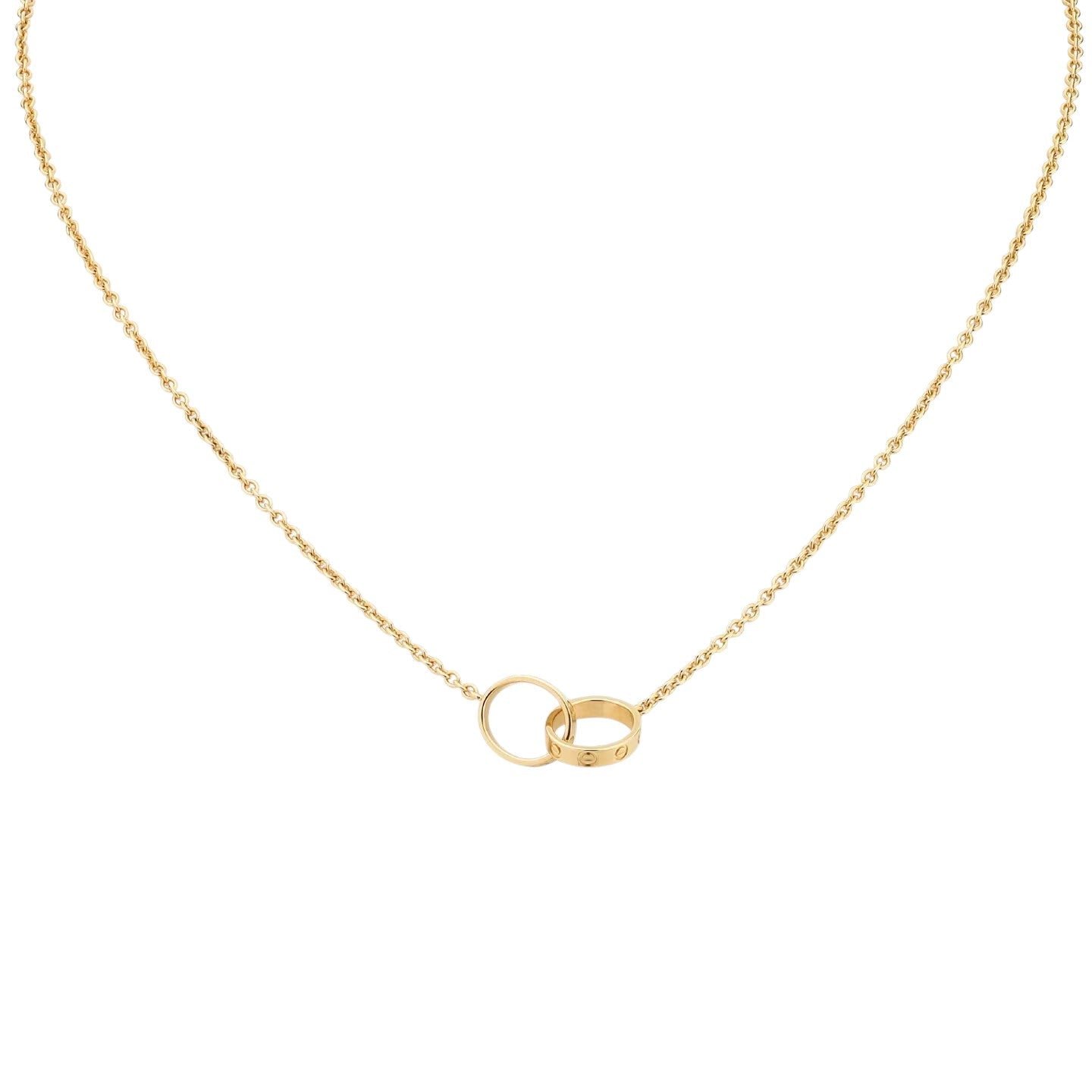 [Novalux]LOVE DOUBLE-RING PENDANT NECKLACE