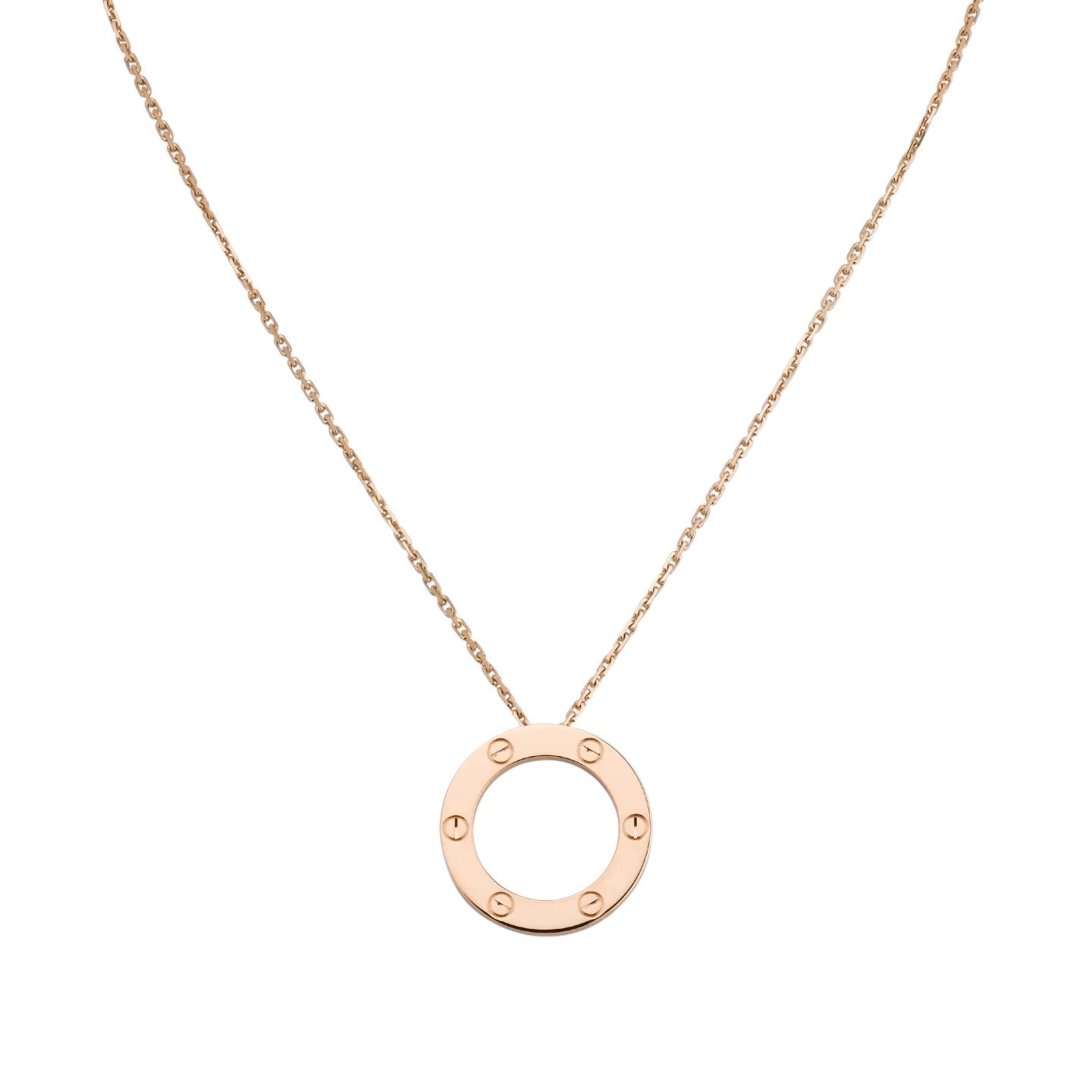 [Novalux]LOVE LARGE CIRCULAR PENDANT NECKLACE