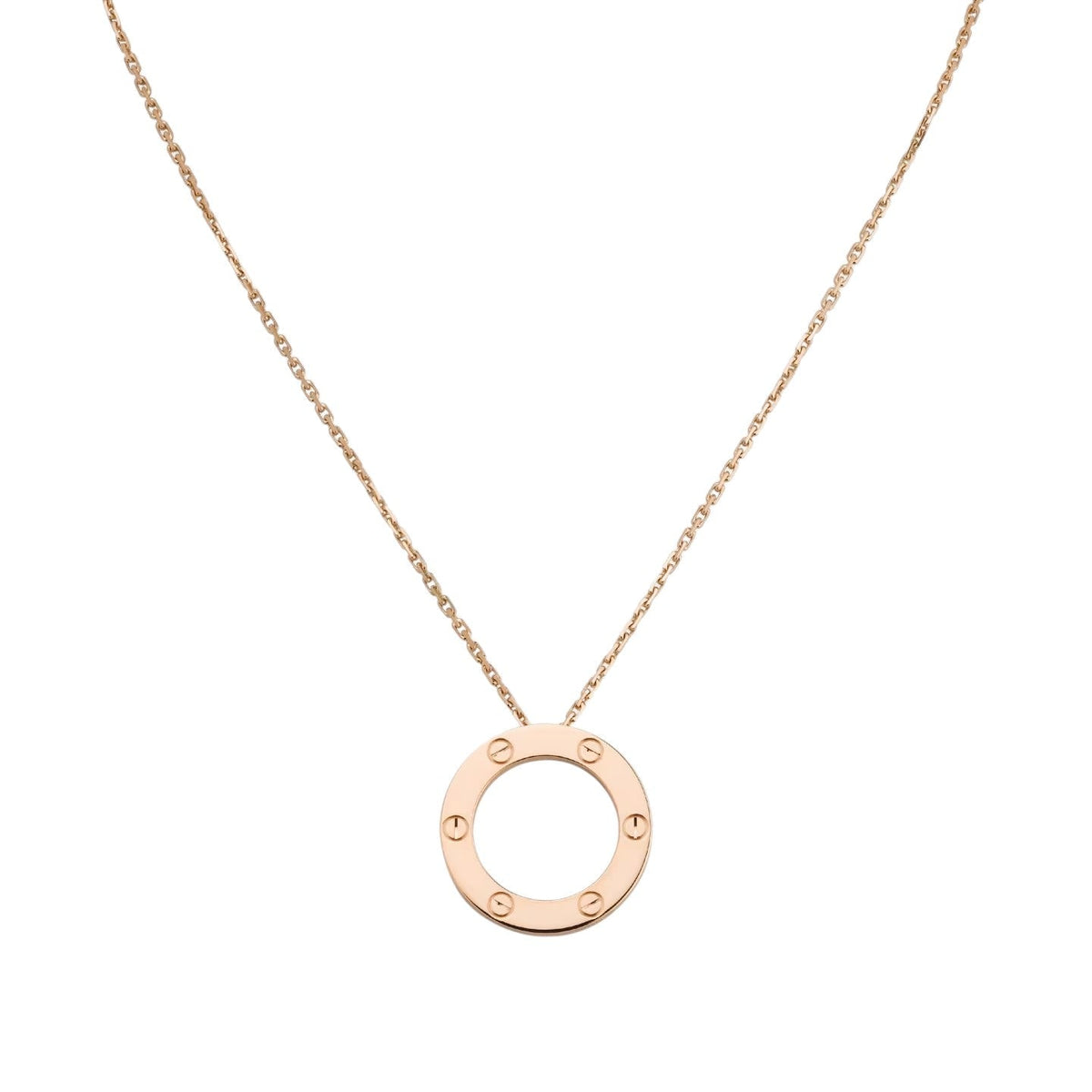 [Novalux]LOVE LARGE CIRCULAR PENDANT NECKLACE