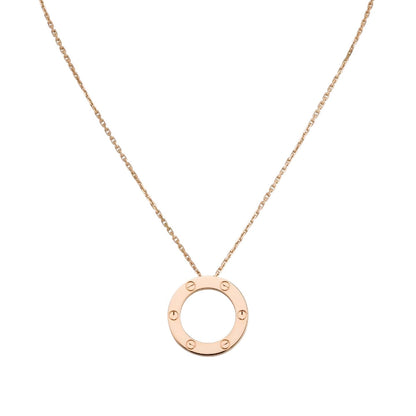 [Novalux]LOVE LARGE CIRCULAR PENDANT NECKLACE
