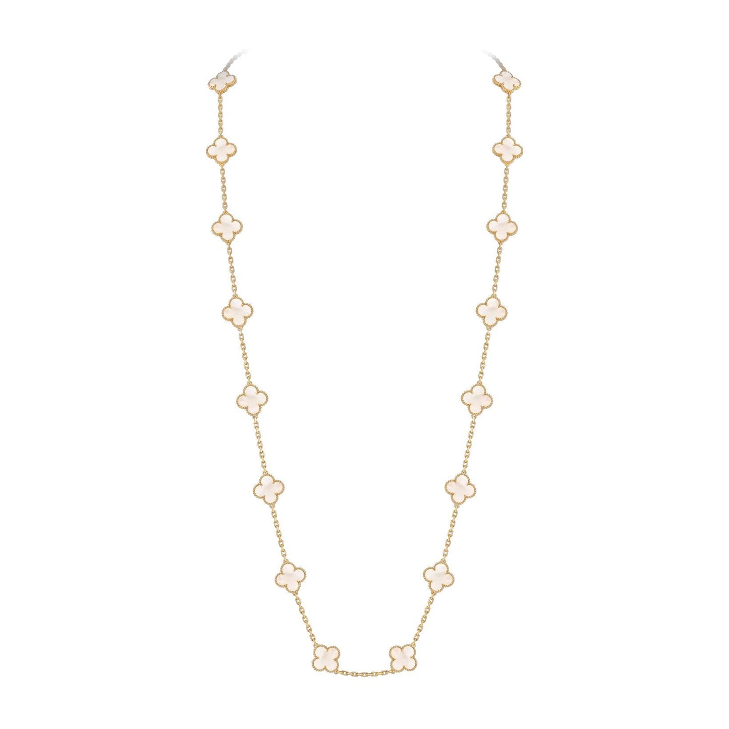 [Novalux]CLASSIC 20-MOTIF LUCKY CLOVER LONG NECKLACE GOLD COLLECTION