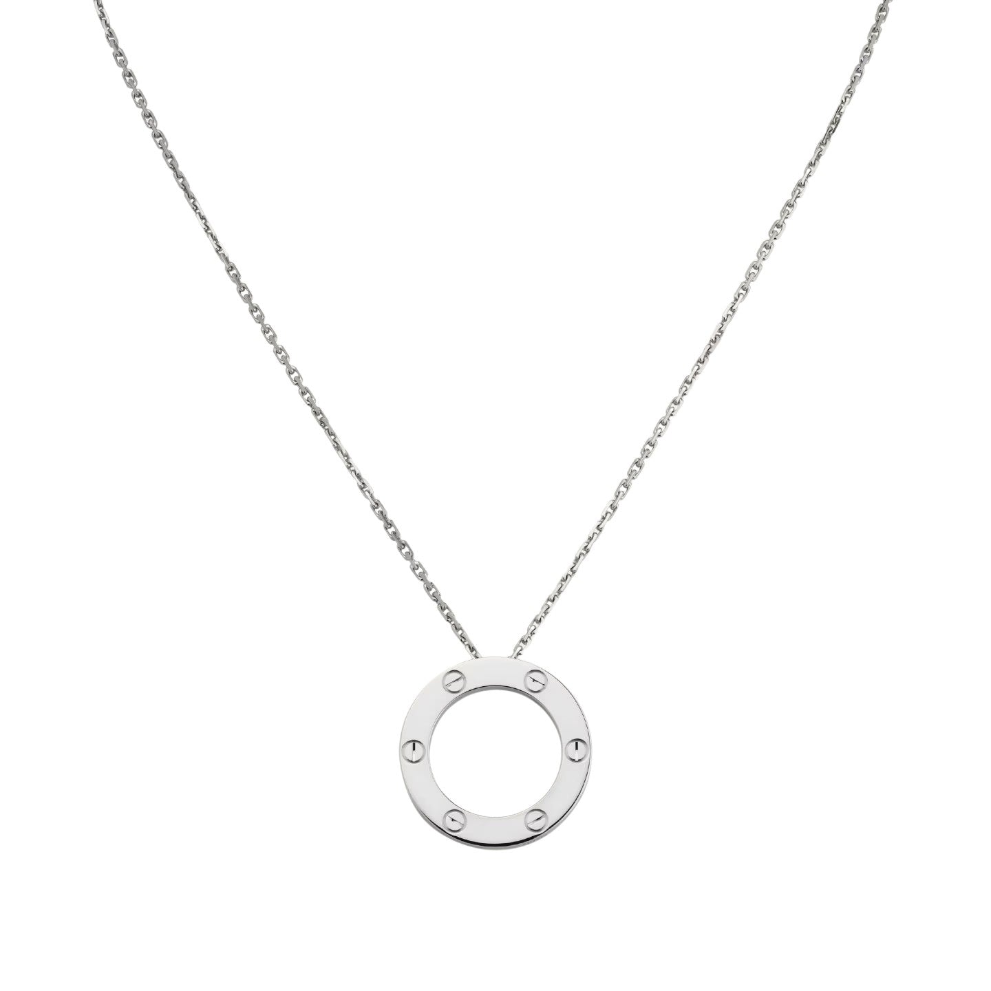 [Novalux]LOVE LARGE CIRCULAR PENDANT NECKLACE