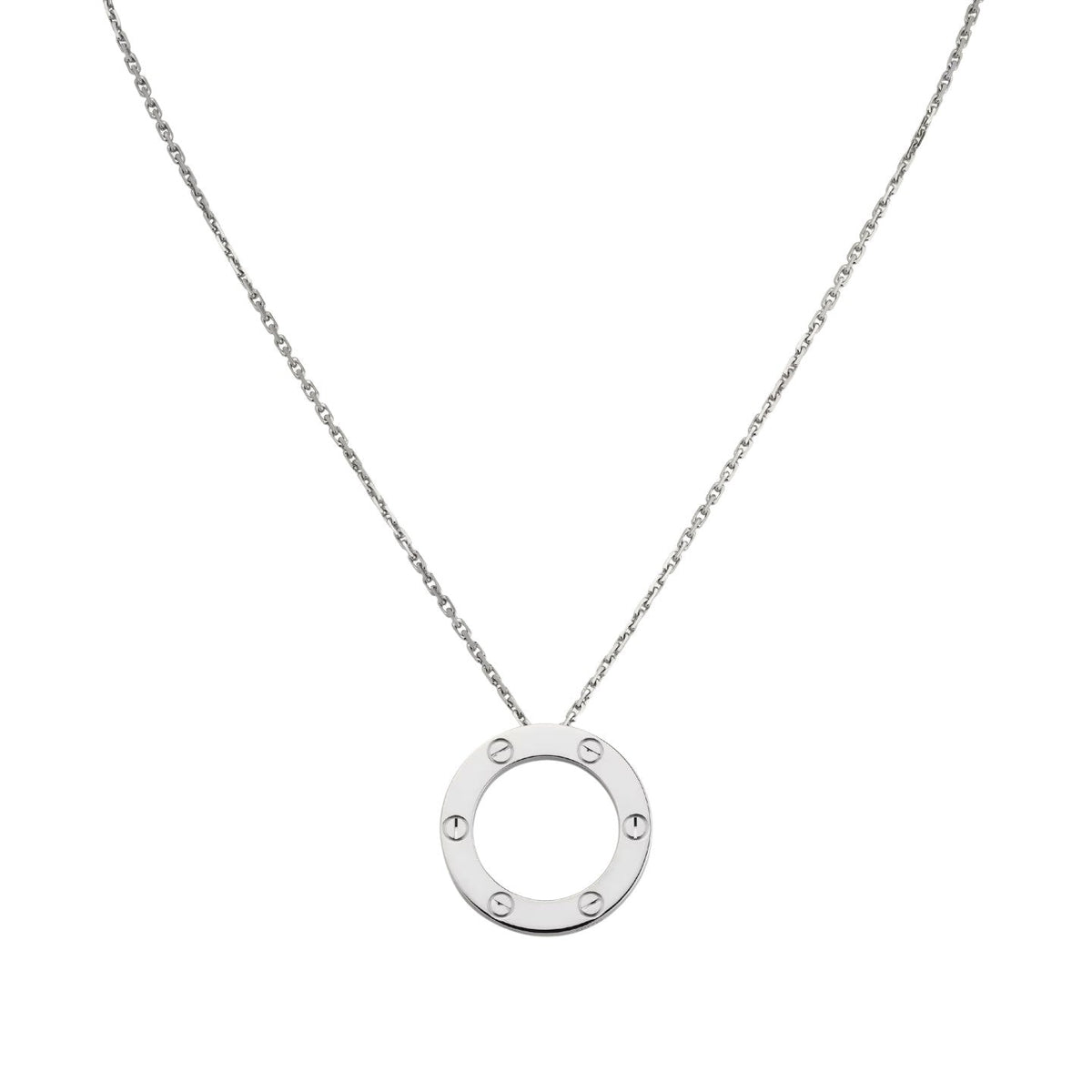 [Novalux]LOVE LARGE CIRCULAR PENDANT NECKLACE