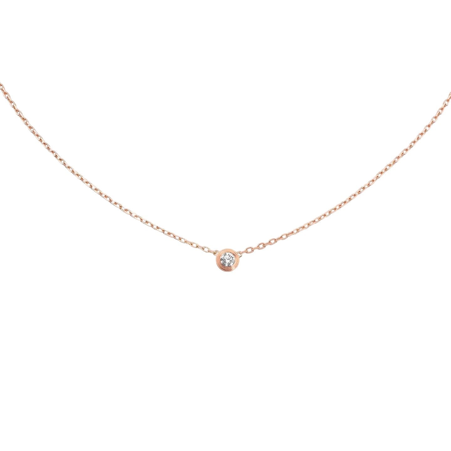 [Novalux]LOVE SCREW PENDANT SINGLE DIAMOND NECKLACE