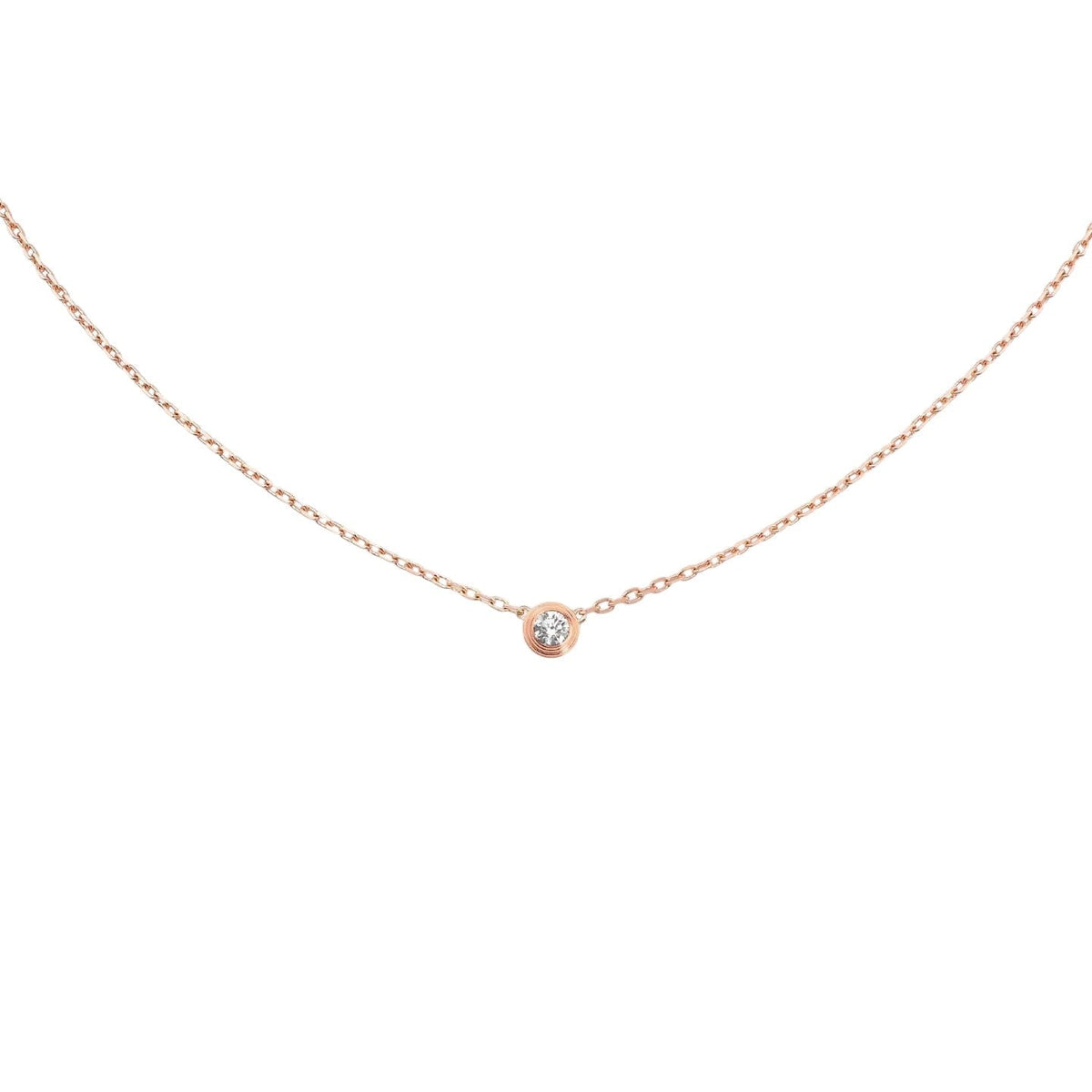 [Novalux]LOVE SCREW PENDANT SINGLE DIAMOND NECKLACE