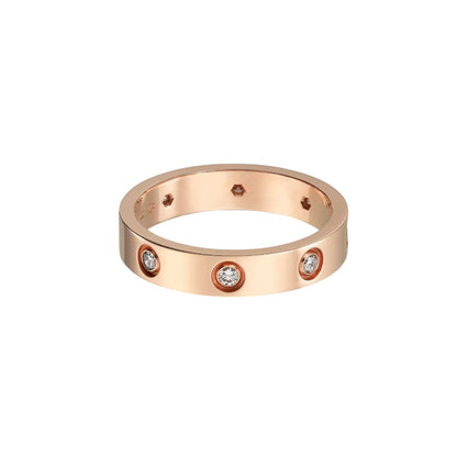 [Novalux]LOVE 4MM 8 DIAMONDS RING