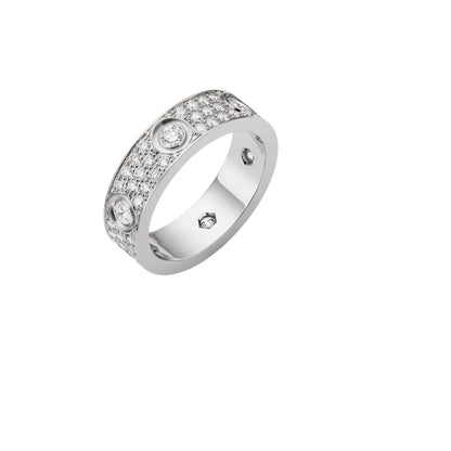 [Novalux]LOVE 5.5MM FULL-PAVÉ 6-DIAMOND RING