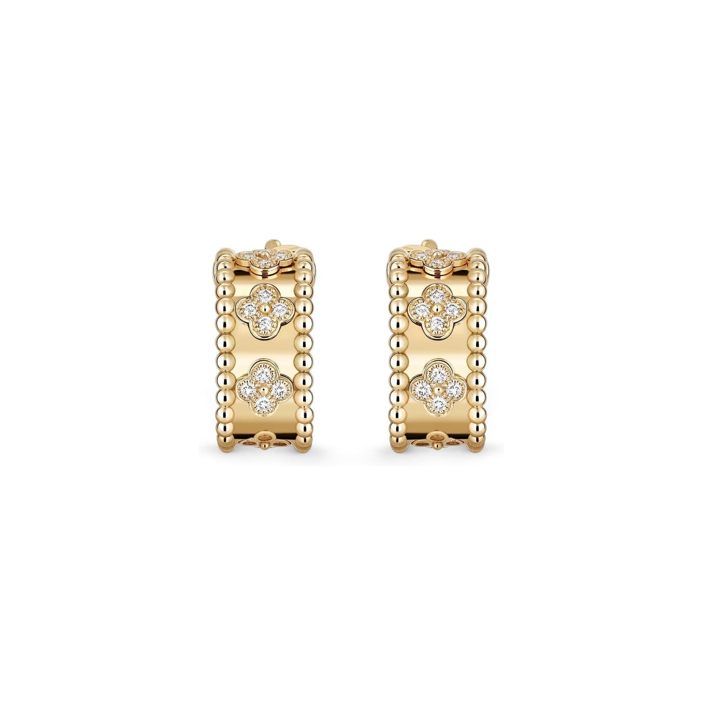 [Novalux]KALEIDOSCOPE CLOVER HOOP EARRINGS