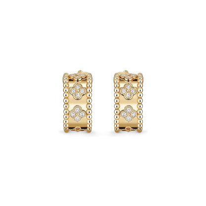 [Novalux]KALEIDOSCOPE CLOVER HOOP EARRINGS