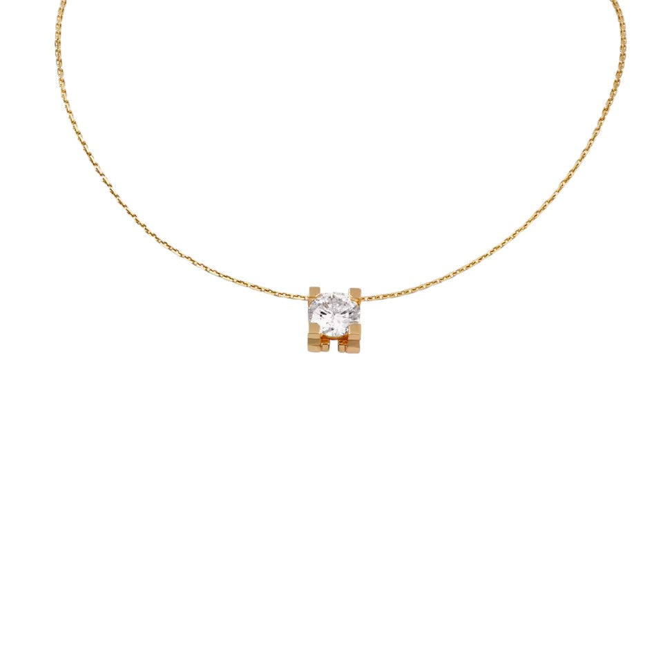 [Novalux]C DE PENDANT DIAMOND NECKLACE