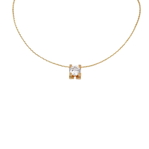 [Novalux]C DE PENDANT DIAMOND NECKLACE