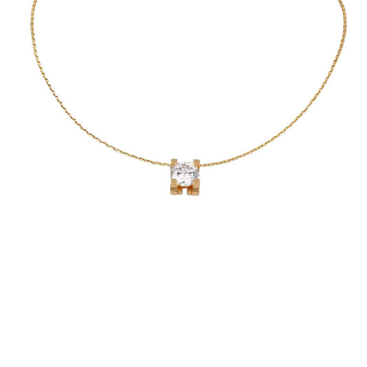 [Novalux]C DE PENDANT DIAMOND NECKLACE