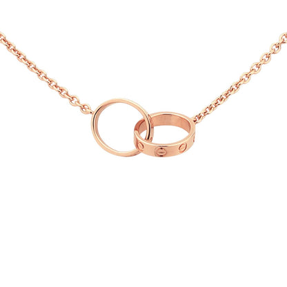[Novalux]LOVE DOUBLE-RING PENDANT NECKLACE