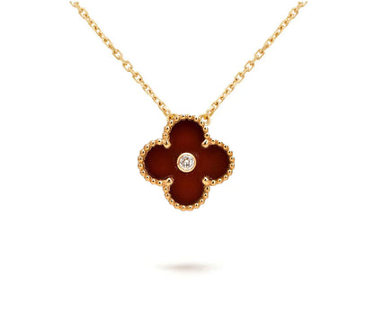 [Novalux]LIMITED EDITION CHRISTMAS CLOVER FLOWER NECKLACE - 15MM ANNUAL COLLECTIBLE PENDANT