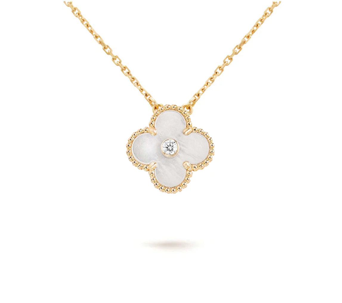 [Novalux]LIMITED EDITION CHRISTMAS CLOVER FLOWER NECKLACE - 15MM ANNUAL COLLECTIBLE PENDANT