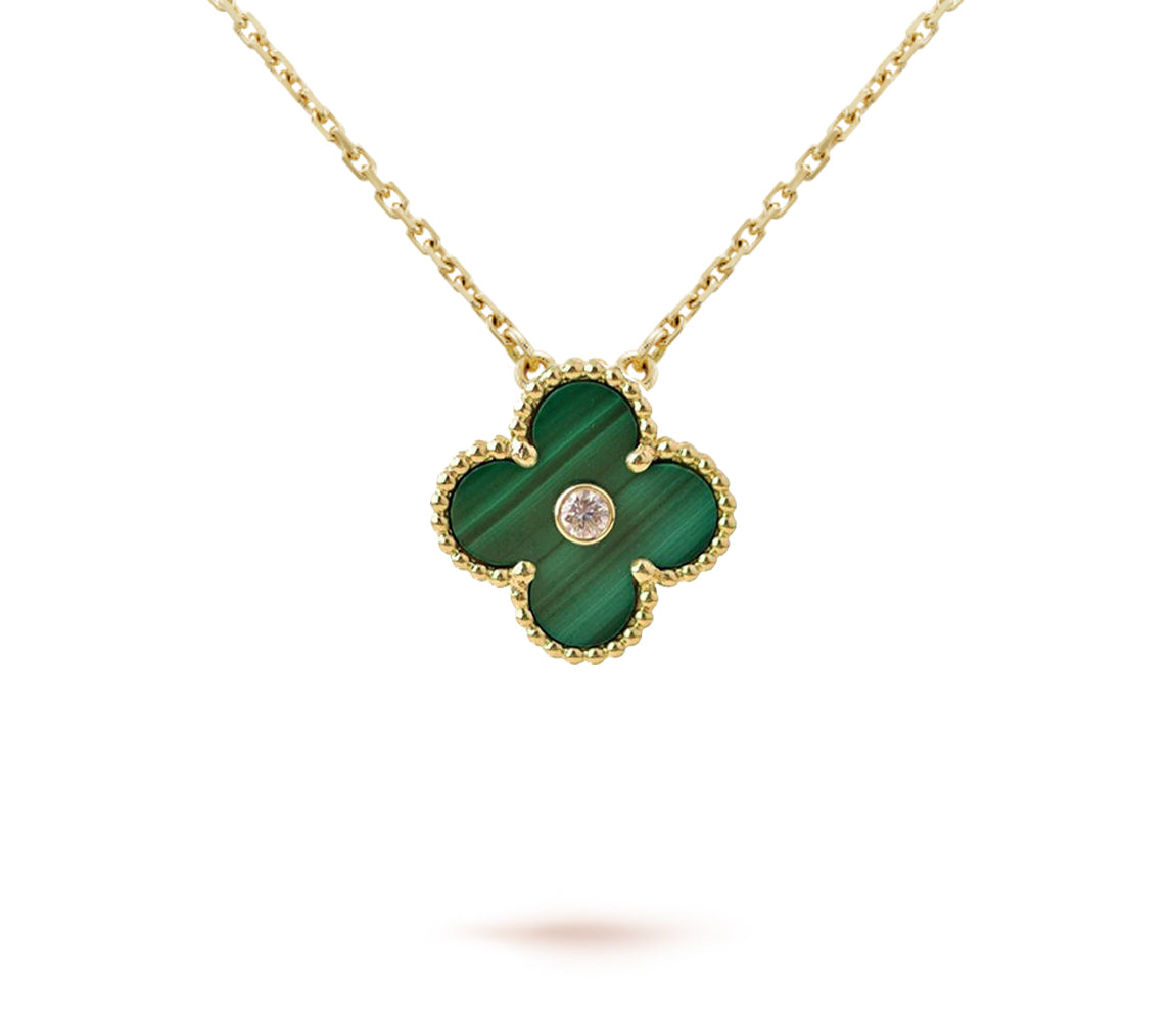 [Novalux]LIMITED EDITION CHRISTMAS CLOVER FLOWER NECKLACE - 15MM ANNUAL COLLECTIBLE PENDANT