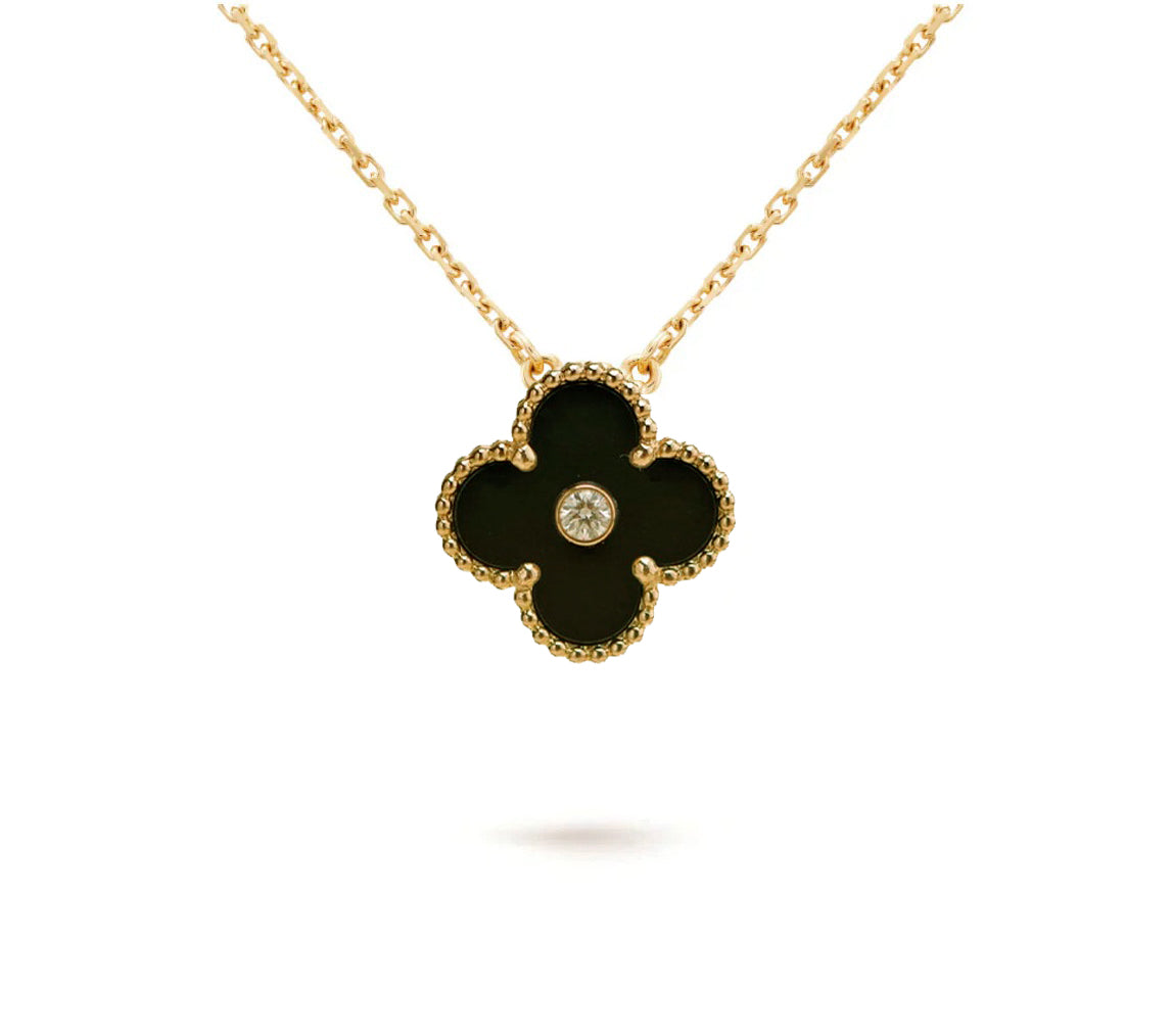 [Novalux]LIMITED EDITION CHRISTMAS CLOVER FLOWER NECKLACE - 15MM ANNUAL COLLECTIBLE PENDANT