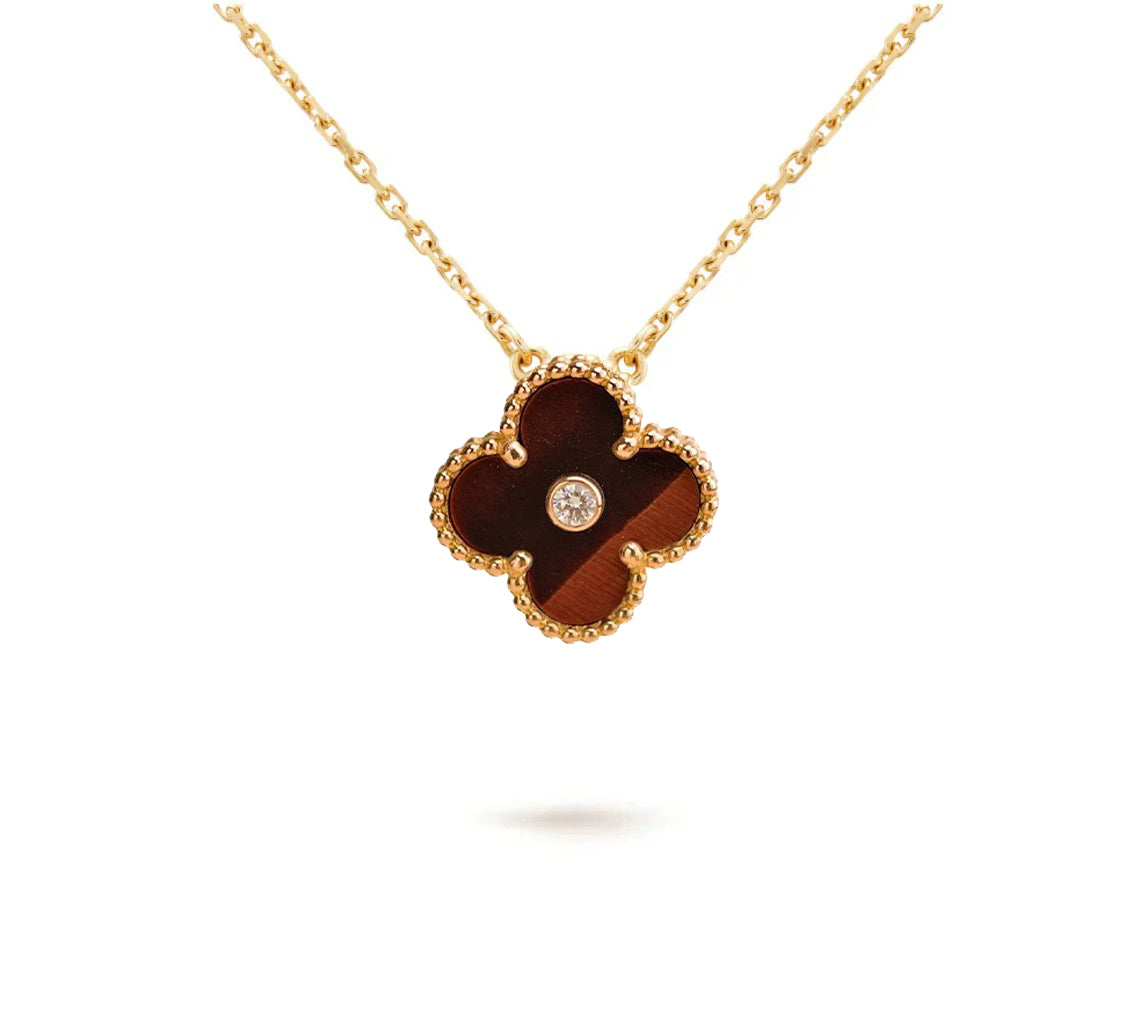 [Novalux]LIMITED EDITION CHRISTMAS CLOVER FLOWER NECKLACE - 15MM ANNUAL COLLECTIBLE PENDANT