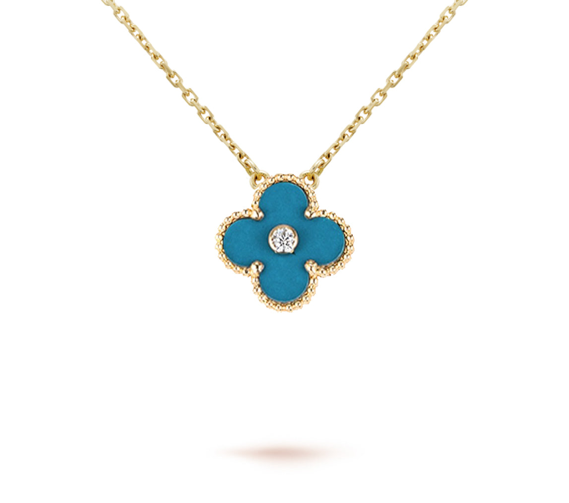 [Novalux]LIMITED EDITION CHRISTMAS CLOVER FLOWER NECKLACE - 15MM ANNUAL COLLECTIBLE PENDANT