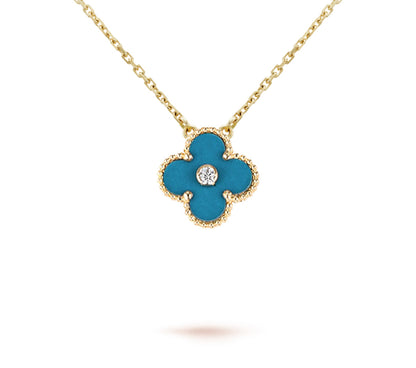[Novalux]LIMITED EDITION CHRISTMAS CLOVER FLOWER NECKLACE - 15MM ANNUAL COLLECTIBLE PENDANT