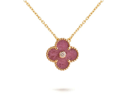 [Novalux]LIMITED EDITION CHRISTMAS CLOVER FLOWER NECKLACE - 15MM ANNUAL COLLECTIBLE PENDANT