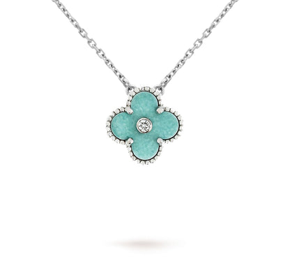 [Novalux]LIMITED EDITION CHRISTMAS CLOVER FLOWER NECKLACE - 15MM ANNUAL COLLECTIBLE PENDANT