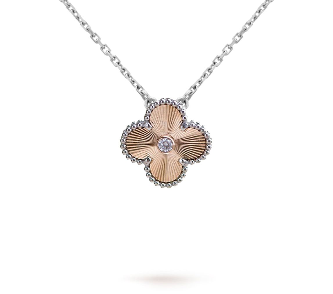 [Novalux]LIMITED EDITION CHRISTMAS CLOVER FLOWER NECKLACE - 15MM ANNUAL COLLECTIBLE PENDANT