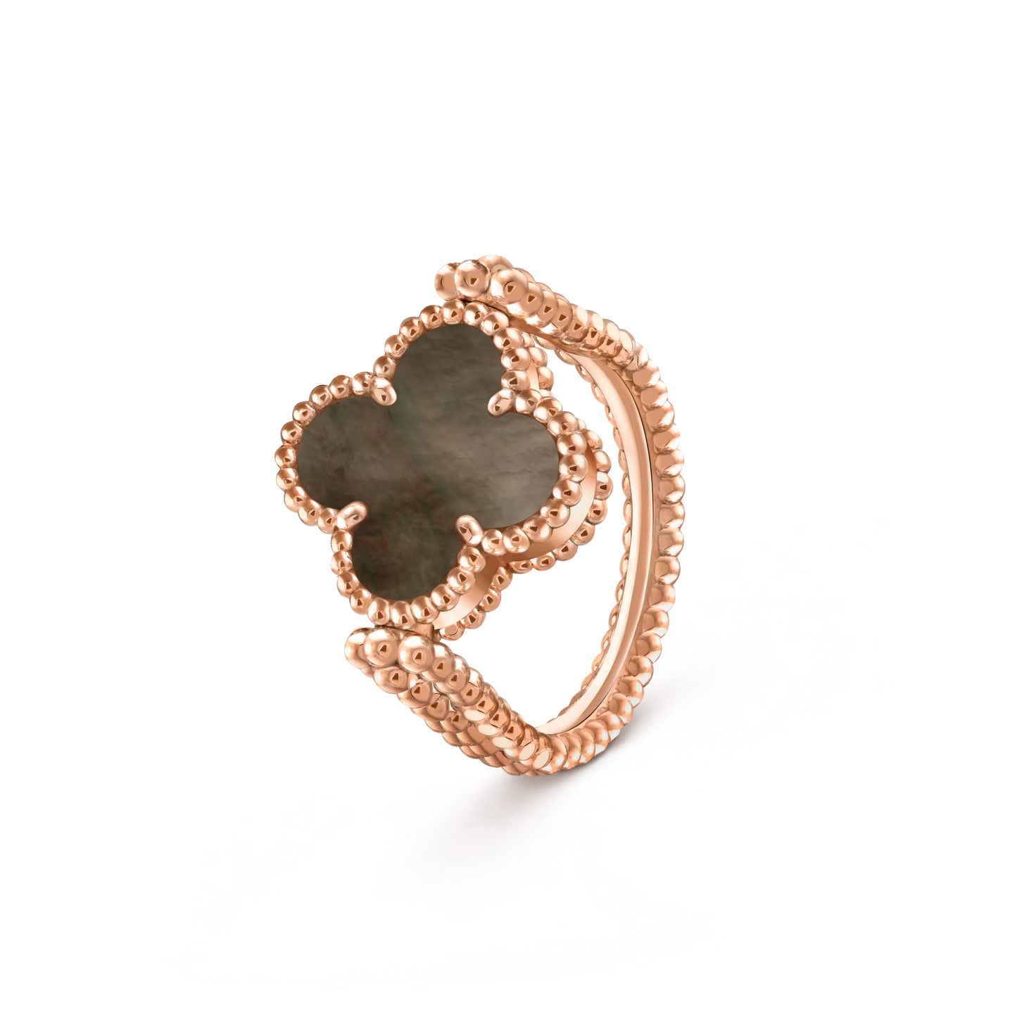 [Novalux]LUCKY CLOVER ROSE GOLD REVERSIBLE RING