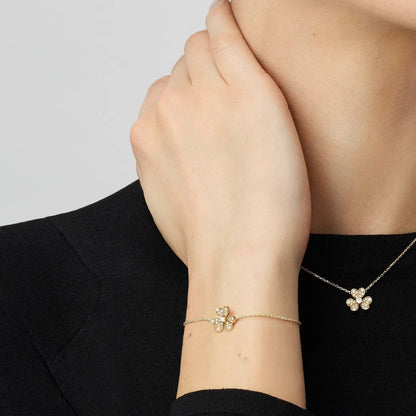 [Novalux]LUMINOUS BLOSSOM SINGLE-MOTIF CHARM BRACELET