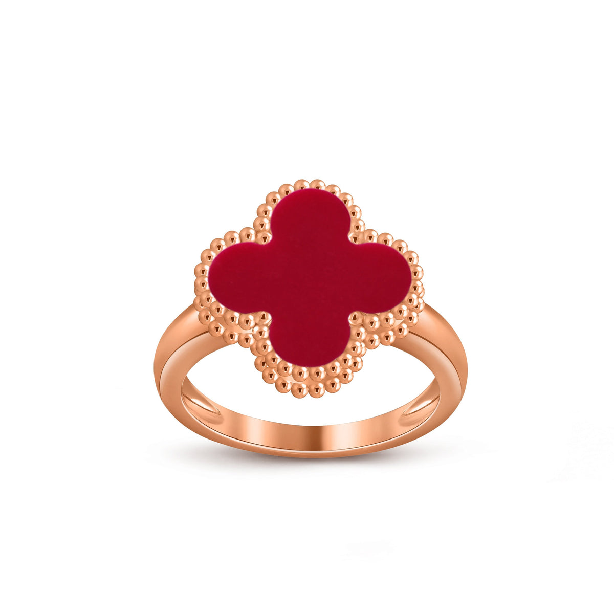 [Novalux]LUCKY CLOVER VINTAGE ROSE GOLD RING COLLECTION