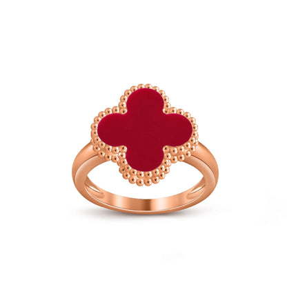 [Novalux]LUCKY CLOVER VINTAGE ROSE GOLD RING COLLECTION