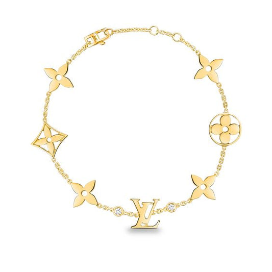 [Novalux]STAR AND SUN 7 MOTIFS GOLD BRACELET