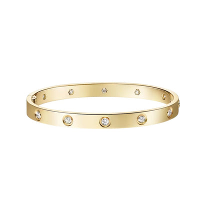 [Novalux]CLASSIC 6.1MM LOVE SINGLE-SCREW CLOSURE BANGLE - 10-DIAMOND