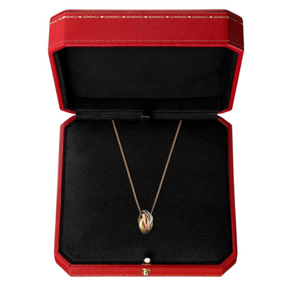 [Novalux]TRI-COLOR SQUARE RING NECKLACE
