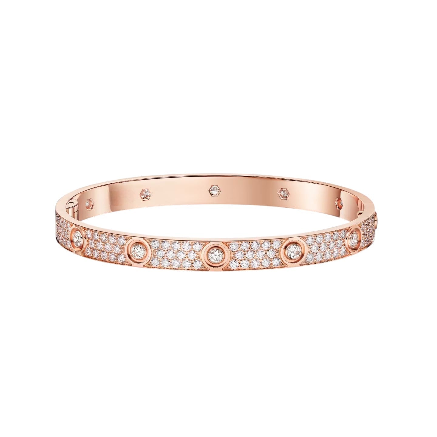 [Novalux]CLASSIC 6.1MM LOVE BANGLE - 10-DIAMOND FULL PAVÉ