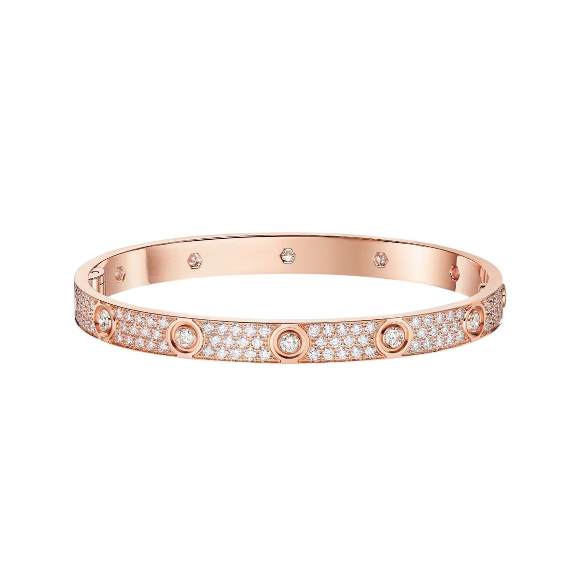 [Novalux]CLASSIC 6.1MM LOVE BANGLE - 10-DIAMOND FULL PAVÉ